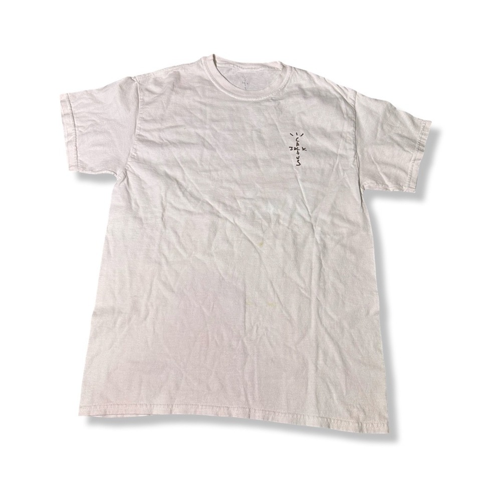Cactus Jack Graphic Tee Mens Medium White Excellent Travis Scott Streetwear